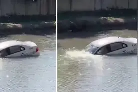 女子练车开进河里，自己无恙教练却骨折了，网友：教练是高危职业视频封面