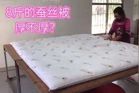 上海朋友定制了两个八斤的蚕丝被，漂亮极了，网友说厚了你觉得呢视频封面