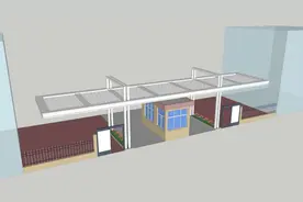 分享一个小区的钢结构大门图纸，整体外观还不错，值得参考一下。视频封面