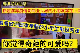 儿子在希腊雅典上网校的小学课程!你觉得奇葩吗？露脚丫的老师真视频封面