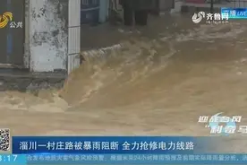 暴雨突袭！淄川一村庄路被暴雨冲垮，引发山体滑坡，全村电路瘫痪视频封面