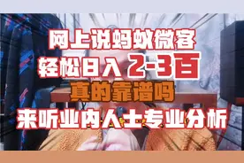 蚂蚁微客真的能轻松日入2-3百吗？听业内人士专业分析#剪映福利#