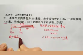 如何推导追及问题公式，速度差×时间=追及距离？一元一次方程