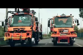 梅赛德斯奔驰的乌尼莫克铁路综合维护车，功能组合强大，公铁两用视频封面