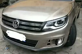 大众途观左前小事故，走保险更换原厂前大灯！视频封面