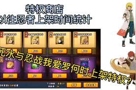特权商店忍者上架时间统计汇总忍战我爱罗与秽土水门上架时间预测视频封面