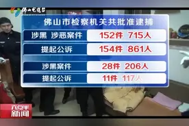 截至5月底 广东佛山市检察院批准逮捕涉黑涉恶案件715人视频封面