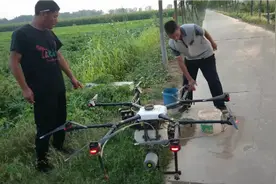 偶遇无人机打药，大家猜下无人机是用电的还是加油的？