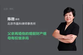 父亲再婚他的婚前财产继母有权继承吗视频封面