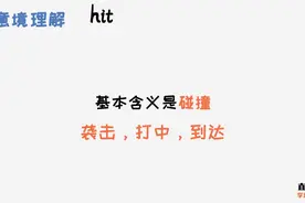 50个英语高频动词之hit，基本含义是碰撞，引申袭击、打中、到达视频封面