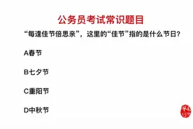 公务员考试：“每逢佳节倍思亲”，这里的“佳节”指的是什么？