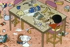 蜡笔小新：小新一人看家，把家里弄得不忍直视连小白也不放过视频封面