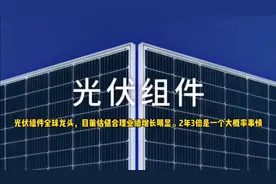 光伏组件行业龙头，目前估值合理。2年3倍是大概率事件。视频封面