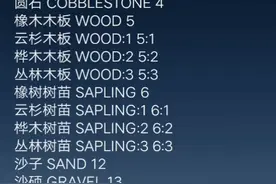 我的世界Minecraft物品ID英文