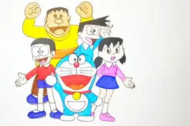 【水彩画】教你如何画哆啦A梦大家庭视频封面