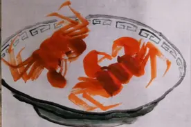 熟了的螃蟹怎么画？第一次画成这样，行不行