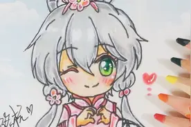 【手绘】Q版洛天依绘画全过程学习@今日头条@头条号#灵犬#