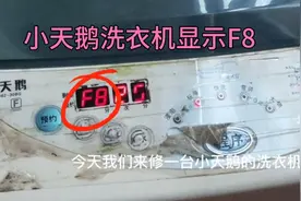 小天鹅洗衣机显示F8，不是什么大问题，看完你就会视频封面