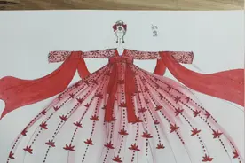 汉服设计：《初露》清晨在鲜花上凝结的第一颗露水.齐胸襦裙设计