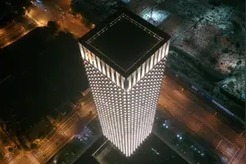 合肥滨湖中国银行夜晩航拍视频封面