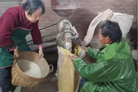 实拍农村碾米作坊，100斤稻谷能出多少米？原来大米是这样来