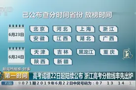 高考成绩22日起陆续公布 浙江高考分数线率先出炉视频封面