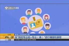 解读江苏新高考方案！按“院校专业组+专业（类）”进行填报录取视频封面