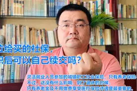 单位给买的社保，辞职后可以自己续交吗？