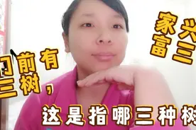 俗语：门前有三树，家兴富三代，这是指哪三种树？视频封面