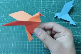 100秒折只简单的小鸟，看一遍就会了，手工折纸视频教程