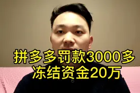 拼多多罚款3000多   资金冻结20万视频封面