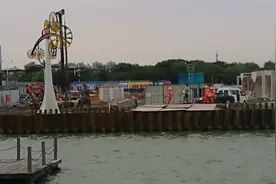 苏州金鸡湖正在修建湖底隧道。视频封面