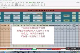 酒店财务报表~一张表反映整个收支状况，盈利情况，按月一键查询视频封面