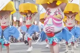 “肚脐节”！日本民众在肚皮上画“脸”：求顺求健康  3000人参与