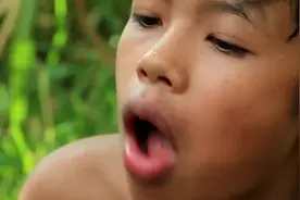 泰国小朋友野外求生系列，这几个孩子吃烤鱼的生活过得还挺舒服的视频封面