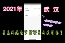 2021年武汉失业补助金恢复查询啦，赶紧查查自己的申请状态吧！视频封面