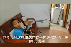 母子两人在家劳动大扫除，出租屋焕然一新，这样才有家的味道视频封面