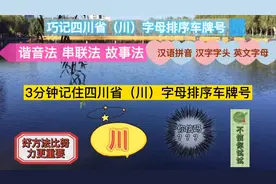 3分钟记住四川省（川）字母排序车牌号 你信吗？视频封面