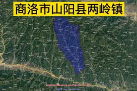 卫星图看陕西省商洛市山阳县两岭镇地形地貌