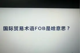 国际贸易术语FOB是啥意思啊？视频封面