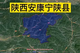 卫星图看陕西省安康市宁陕县地形地貌
