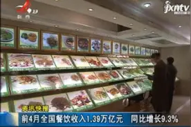 前4月全国餐饮收入1.39万亿元 同比增长9.3%视频封面