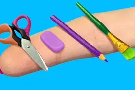 DIY芭比娃娃小物件，迷你剪刀，橡皮擦，小小的太可爱了！