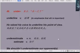 前缀46. under-  表示“在...之下”视频封面