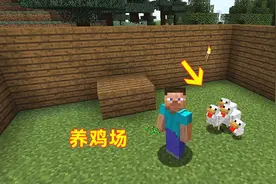 我的世界第4期！我用小麦种子把小鸡引回家里，今后这就是养鸡场