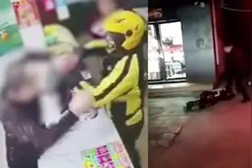 因送餐问题起争执 外卖员与店主疯狂互殴 随后小哥惨被击倒在地视频封面