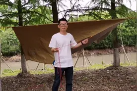 户外天幕搭建原来还有这么多讲究！Bushcraft小伙教你搭天幕！视频封面