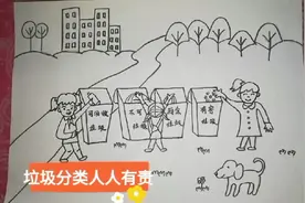 儿童画《垃圾分类》，爱劳动好宝宝，倒垃圾要分类，爱护大自然。视频封面