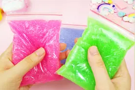 教你用家里常见的密封袋自制捏捏乐，无硼砂，捏爆的瞬间太治愈了