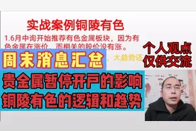 周末消息汇总，贵金属暂停开户的影响，铜陵有色的逻辑和未来趋势视频封面
